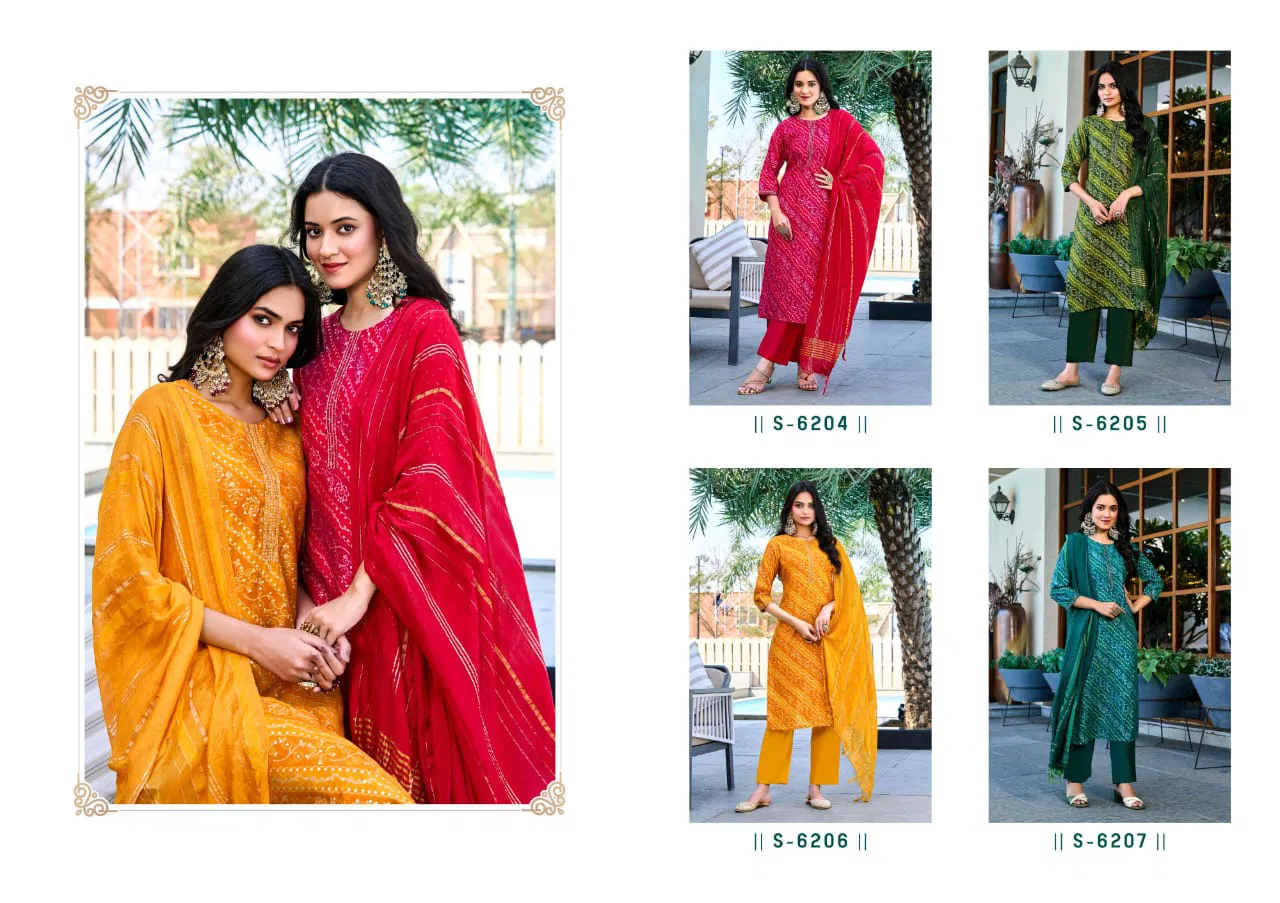 Anulekha By Sbs Chanderi Kurti With Bottom Dupatta Wholesale in India